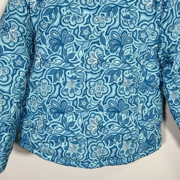 L.L. Bean Blue Floral Puffer Jacket - Picture 11 of 16